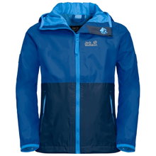 Jack Wolfskin Rain Jacket Rainy (wind and waterproof) coastal blue Kids